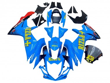 Carenados Moto Suzuki GSXR 600 / GSXR 750 2011-2024 - Azul Oro Rojo Negro Rizla Fabricantes