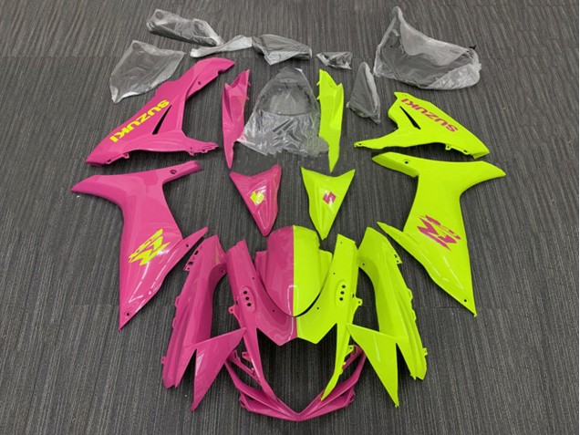 Carenados Moto Suzuki GSXR 600 / GSXR 750 2011-2024 - Rosa Amarillo Dividir Fabricantes