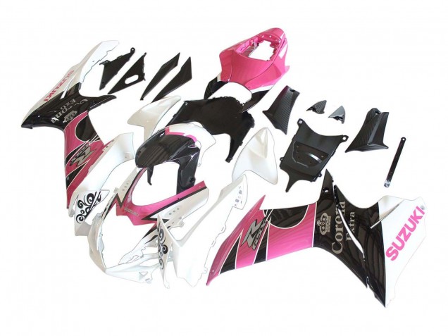 Carenados Moto Suzuki GSXR 600 / GSXR 750 2011-2024 - Blanco Rosa Negro Corona Fabricantes