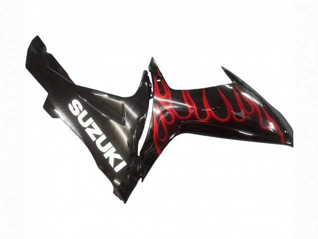 Carenados Moto Suzuki GSXR 600 / GSXR 750 2011-2024 - Negro Brillante Rojo Llama Fabricantes