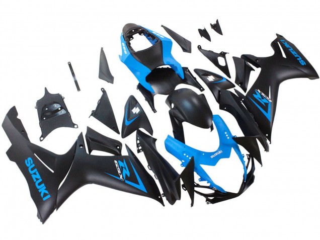 Carenado Moto Suzuki GSXR 600 / GSXR 750 2011-2024 - Azul Negro Mate Fabricantes