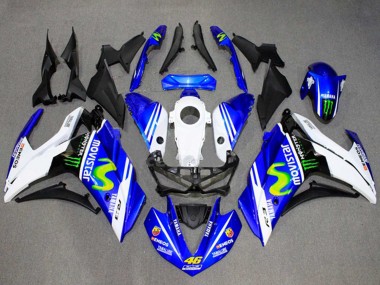 Carenados Moto Yamaha YZF R3/R25 2015-2018 - Blanco Azul Verde MoviStar Monstruo Fabricantes