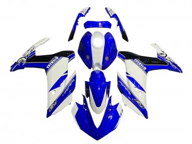 Carenados Moto Yamaha YZF R3/R25 2015-2018 - Blanco Azul Negro Carrera Fabricantes