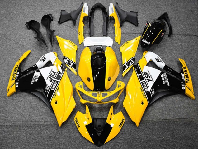 Carenados Moto Yamaha YZF R3/R25 2015-2018 - Amarillo Blanco Negro Fabricantes