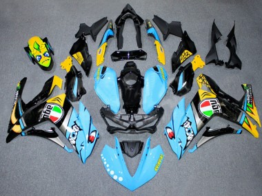 Carenados Moto Yamaha YZF R3/R25 2015-2018 - Azul Claro Amarillo Plata Negro Fabricantes
