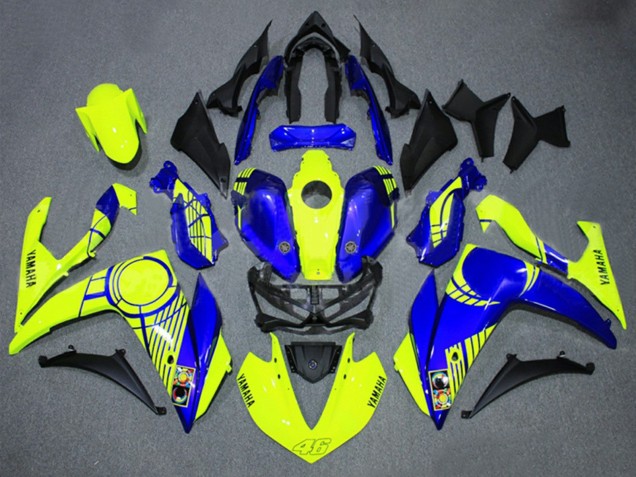 Carenados Moto Yamaha YZF R3/R25 2015-2018 - Neon Amarillo Azul Negro 46 Fabricantes