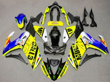 Carenados Moto Yamaha YZF R3/R25 2015-2018 - Amarillo Azul Negro Monstruo Fabricantes