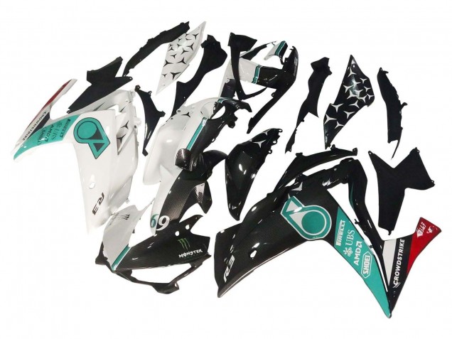 Carenados Moto Yamaha YZF R3/R25 2015-2018 - Blanco Verde Negro Brillante Fabricantes