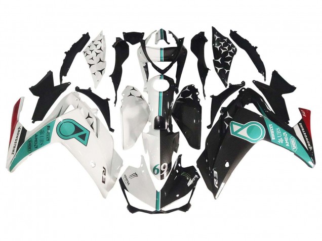 Carenados Moto Yamaha YZF R3/R25 2015-2018 - Blanco Verde Negro Brillante Fabricantes