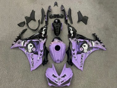 Carenados Moto Yamaha YZF R3/R25 2015-2018 - Púrpura Blanco Negro Fabricantes