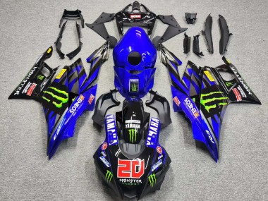 Carenados Moto Yamaha YZF R3/R25 2019-2021 - Azul Negro Brillante Verde ENEOS Monstruo 20 Fabricantes