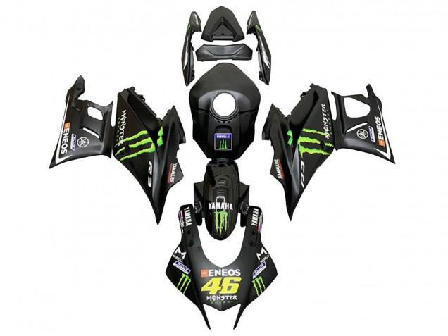 Carenados Moto Yamaha YZF R3/R25 2019-2021 - Negro Verde ENEOS Monstruo 46 Fabricantes
