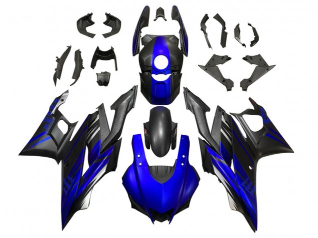 Carenado Moto Yamaha YZF R3/R25 2019-2021 - Azul Negro Mate Fabricantes