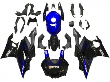 Carenados Moto Yamaha YZF R3/R25 2019-2021 - Azul Negro FibraCarbono ENEOS Yamalube Fabricantes