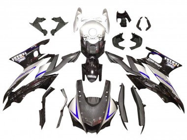 Carenados Moto Yamaha YZF R3/R25 2019-2021 - Plata Negro Brillante FibraCarbono Estilo Fabricantes