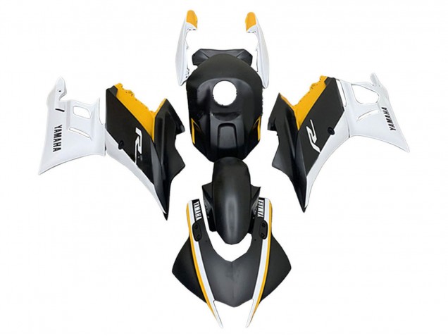 Carenados Moto Yamaha YZF R3/R25 2019-2021 - Blanco Amarillo Negro Mate Fabricantes