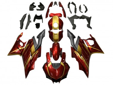 Carenados Moto Yamaha YZF R3/R25 2019-2021 - Rojo Oro Negro Mate Fabricantes