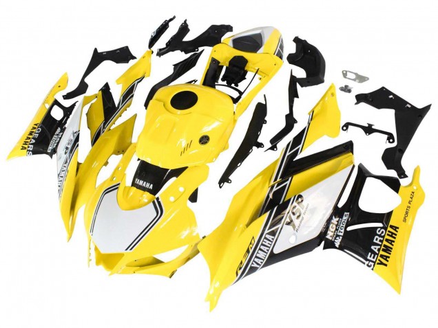 Carenados Moto Yamaha YZF R3/R25 2019-2021 - Amarillo Blanco Negro Raya Fabricantes