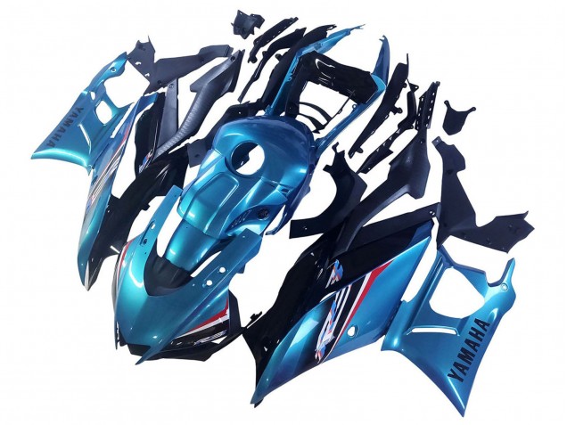 Carenado Moto Yamaha YZF R3/R25 2022-2024 - Azul Blanco Rojo Negro Fabricantes
