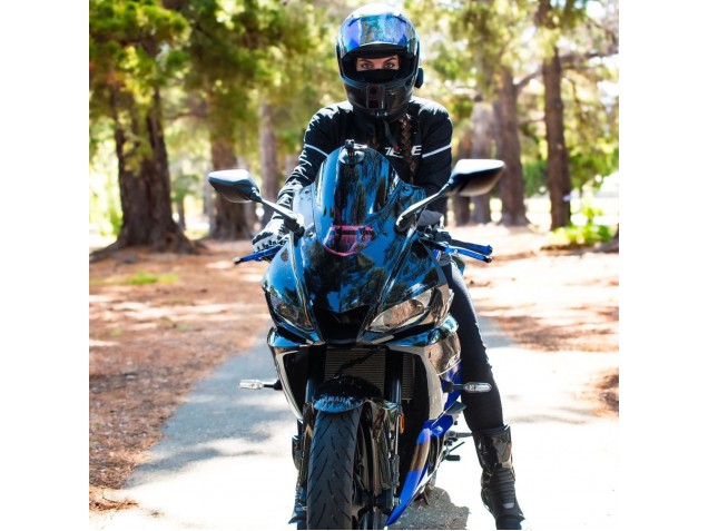 Carenados Moto Yamaha YZF R3/R25 2022-2024 - Azul Negro Brillante Fabricantes
