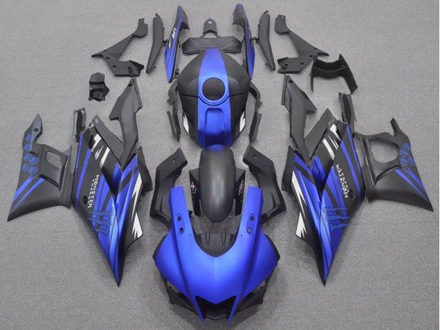 Carenados Moto Yamaha YZF R3/R25 2022-2024 - Azul Negro Mate Monstruo Fabricantes
