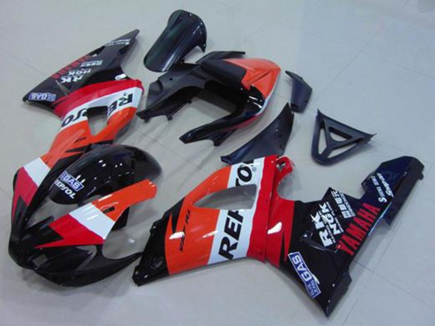 Carenado Moto Yamaha YZF R1 2000-2001 - Naranja Blanco Rojo Negro Repsol Fabricantes