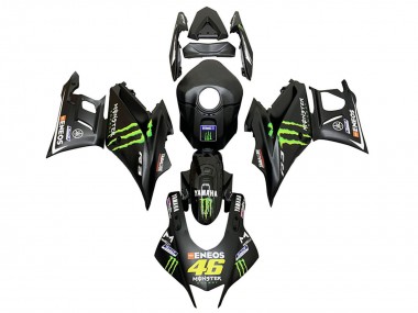 Carenados Moto Yamaha YZF R3/R25 2022-2024 - Negro Verde Monstruo ENEOS 46 Fabricantes