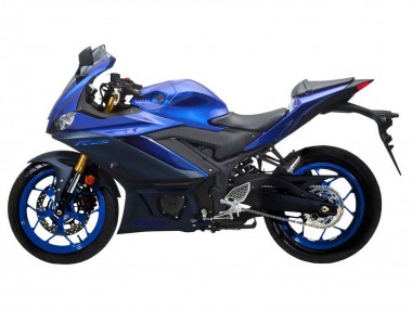 Carenado Moto Yamaha YZF R3/R25 2022-2024 - Azul Negro Mate Fabricantes