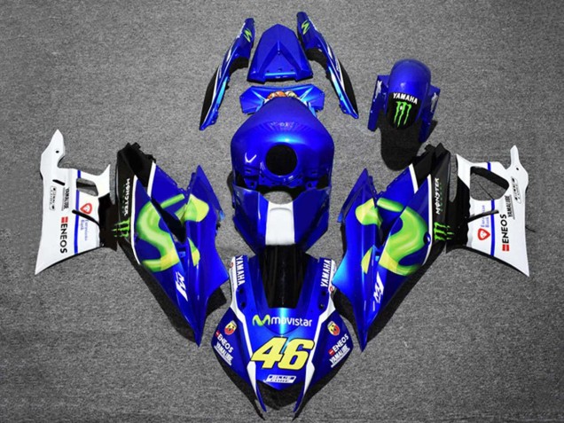 Carenados Moto Yamaha YZF R3/R25 2022-2024 - Azul Blanco Negro Verde Monstruo MoviStar Yamalube ENEOS 46 Fabricantes