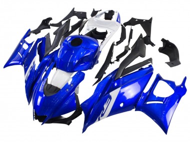 Carenados Moto Yamaha YZF R3/R25 2022-2024 - Azul Blanco Negro Mate Fabricantes