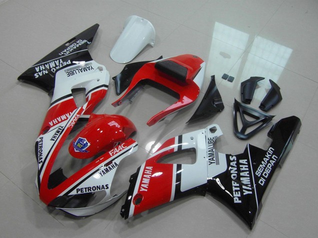 Carenados Moto Yamaha YZF R1 2000-2001 - Rojo Blanco Negro Brillante Petronas Yamalube Fabricantes