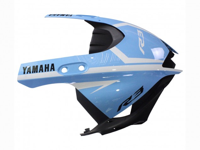 Carenados Moto Yamaha YZF R3/R25 2022-2024 - Blanco Azul Claro Fabricantes