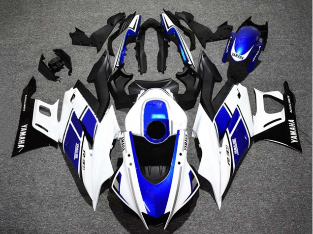Carenados Moto Yamaha YZF R3/R25 2022-2024 - Blanco Azul Negro Brillante Yamalube Fabricantes