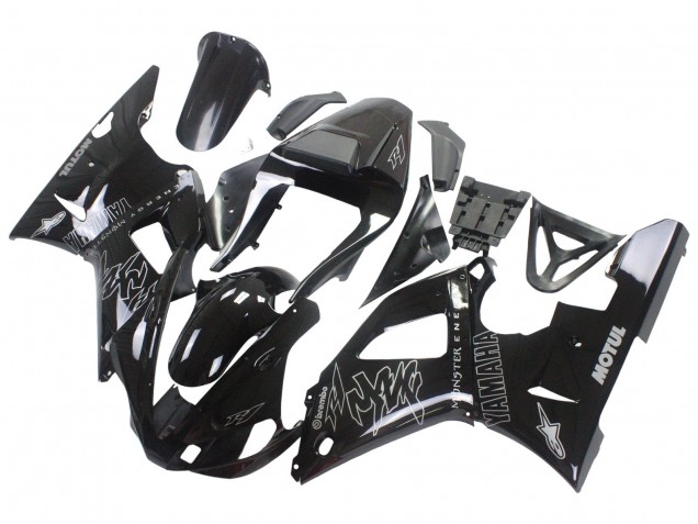 Carenados Moto Yamaha YZF 1000 R1 2000-2001 - Negro Brillante Blanco Monstruo Motul Fabricantes