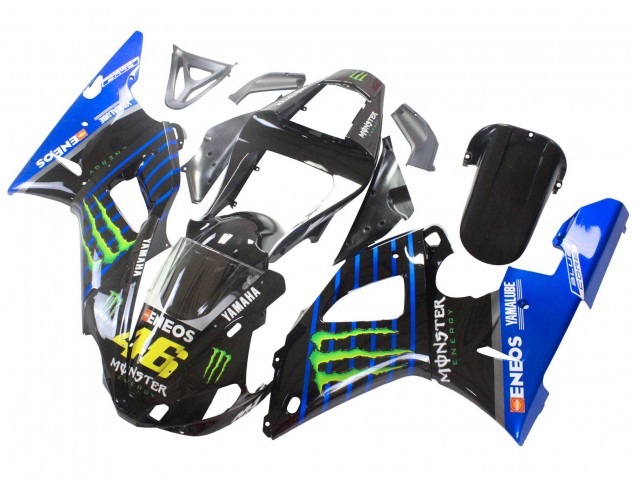 Carenados Moto Yamaha YZF 1000 R1 2000-2001 - Azul Negro Verde Monstruo Yamalube ENEOS 46 Fabricantes