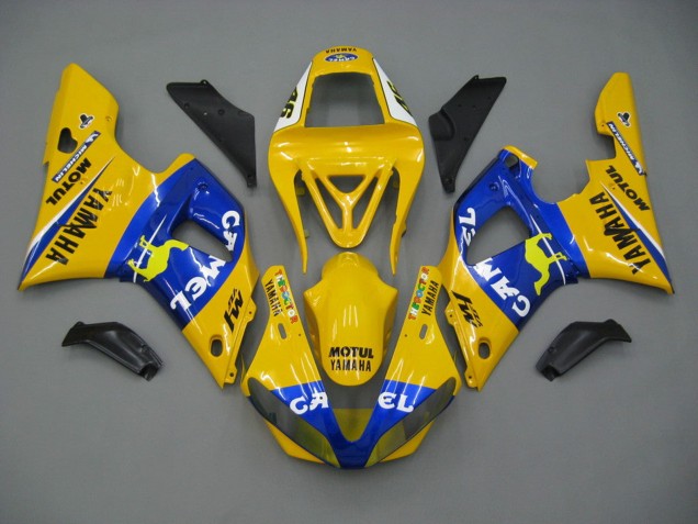 Carenados Moto Yamaha YZF 1000 R1 2000-2001 - Blanco Amarillo Azul Motul Camello Fabricantes