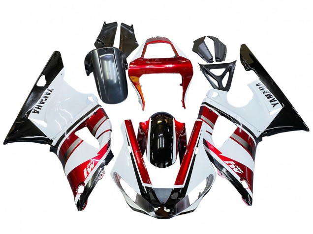 Carenado Moto Yamaha YZF 1000 R1 2000-2001 - Rojo Blanco Negro Brillante Fabricantes