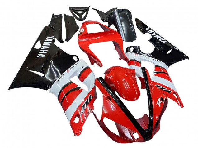 Carenados Moto Yamaha YZF 1000 R1 2000-2001 - Rojo Blanco Negro Brillante Fabricantes