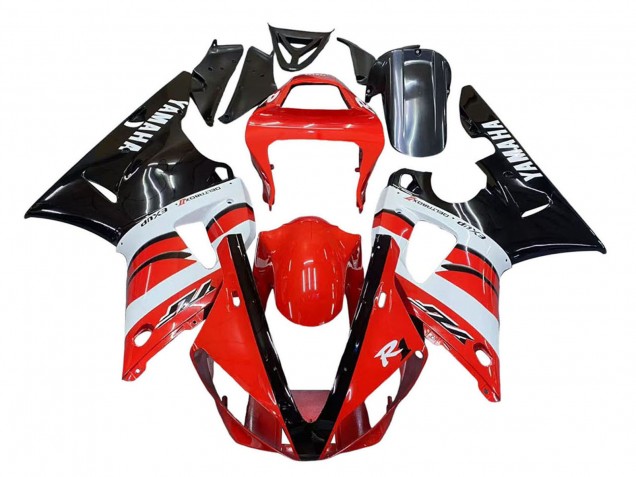 Carenados Moto Yamaha YZF 1000 R1 2000-2001 - Rojo Blanco Negro Brillante Fabricantes