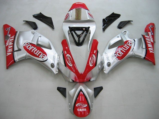 Carenados Moto Yamaha YZF 1000 R1 2000-2001 - Plata Rojo Fortuna Motul Fabricantes