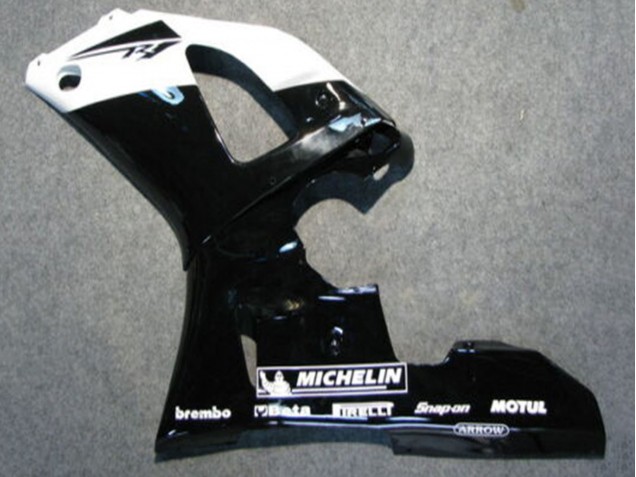 Carenados Moto Yamaha YZF 1000 R1 2000-2001 - Negro Brillante Blanco Michelin Fabricantes