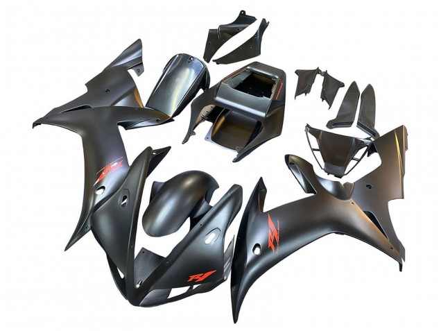 Carenados Moto Yamaha YZF 1000 R1 2002-2003 - Negro Mate Rojo Fabricantes