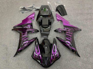 Carenados Moto Yamaha YZF 1000 R1 2002-2003 - Negro Brillante Púrpura Llama Fabricantes