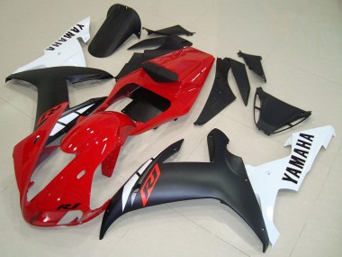 Carenados Moto Yamaha YZF R1 2002-2003 - Rojo Blanco Negro Mate Fabricantes