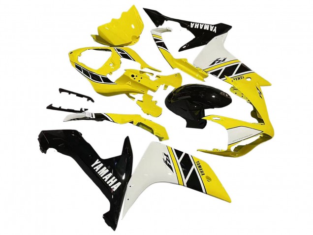 Carenado Moto Yamaha YZF 1000 R1 2007-2008 - Amarillo Blanco Negro Fabricantes
