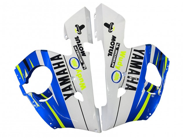 Carenados Moto Yamaha YZF 600 R6 1998-2002 - Blanco Azul Neon Amarillo Fiat Motul Michelin Fabricantes