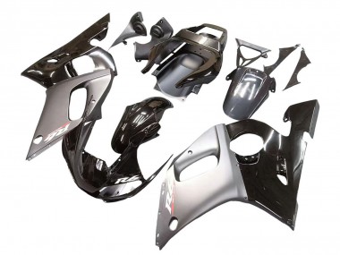 Carenados Moto Yamaha YZF 600 R6 1998-2002 - Plata Negro Brillante Fabricantes