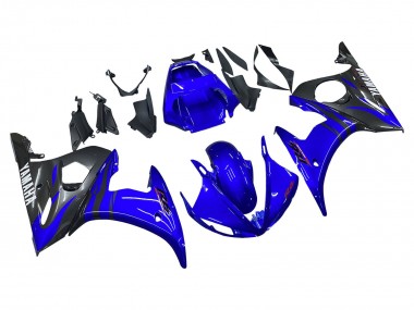 Carenados Moto Yamaha YZF R6 2003-2004 - Azul Negro Brillante Fabricantes