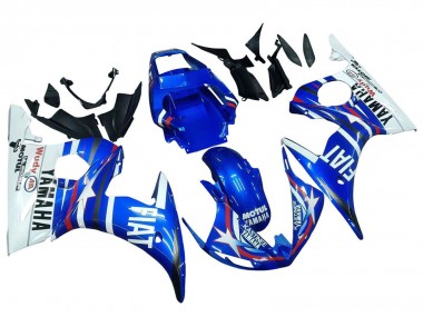 Carenados Moto Yamaha YZF R6 2003-2004 - Blanco Azul Fiat Motul Kastinee Fabricantes