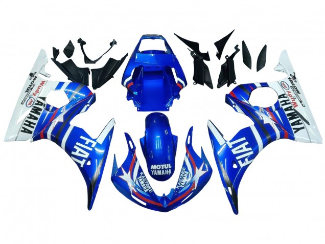 Carenados Moto Yamaha YZF R6 2003-2004 - Blanco Azul Fiat Motul Kastinee Fabricantes